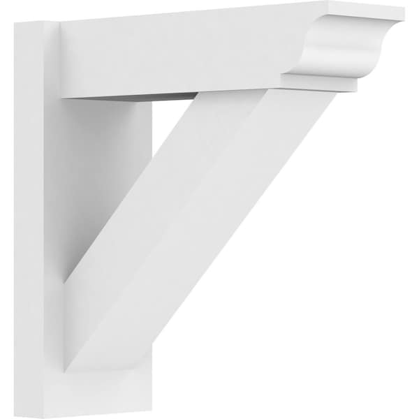 Ekena Millwork Traditional Architectural Grade PVC Outlooker with Traditional Ends, 7"W X 18"D X 18"H OUTP07X18X18TRA01 - main